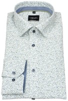 Venti Hemd - Modern Fit - Kentkragen - floraler Print - grün / blau