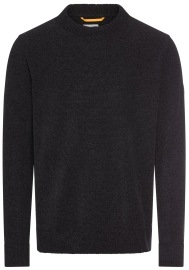 Camel Active Pullover - Regular Fit - Rundhals-Ausschnitt - schwarz