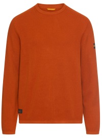 Camel Active Pullover - Regular Fit - Rundhals-Ausschnitt - Struktur - orange