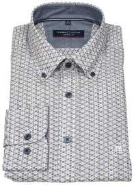 Casa Moda Hemd - Casual Fit - Button Down - Kontrastknöpfe - mehrfarbig
