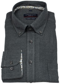 Casa Moda Hemd - Casual Fit - Button Down - leichter Flanell - anthrazit