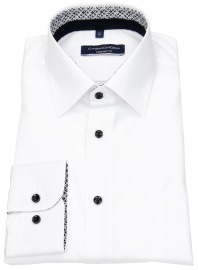 Casa Moda Hemd - Comfort Fit - Kentkragen - Kontrastknöpfe - weiß - ohne OVP