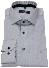 Casa Moda Hemd - Modern Fit - Kentkragen - Patch - Kontrastknöpfe - hellgrau - ohne OVP