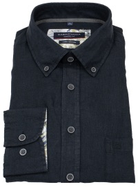 Casa Moda Leinenhemd - Casual Fit - Button Down Kragen - schwarz - ohne OVP