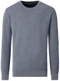 Casa Moda Pullover - Rundhals Ausschnitt - Struktur - blau
