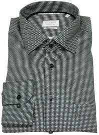 Eterna Hemd - Modern Fit - Dynamic Cotton - schwarz / grün / weiß