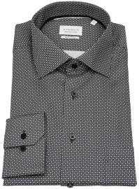 Eterna Hemd - Modern Fit - Dynamic Cotton - schwarz / weiß
