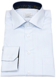 Eterna Hemd - Modern Fit - Dynamic Cotton - Streifen - hellblau - extra langer 68cm Arm