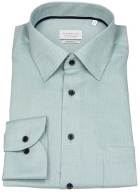 Eterna Hemd - Modern Fit - Kentkragen - Struktur - Kontrastknöpfe - grün