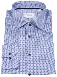 Eterna Hemd - Modern Fit - Print - dunkelblau / hellblau - extra langer 68cm Arm - ohne OVP