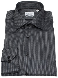 Eterna Hemd - Modern Fit - Print - schwarz / grau - extra langer 68cm Arm