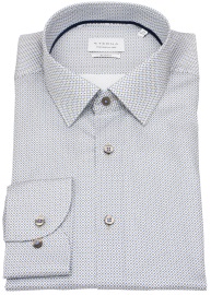 Eterna Hemd - Slim Fit - Kentkragen - Dynamic Cotton - blau / beige / weiß