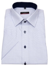 Eterna Kurzarmhemd - Modern Fit - fein kariert - hellblau / weiß - ohne OVP