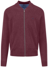 Fynch-Hatton Cardigan / Strickjacke - Casual Fit - dunkelrot