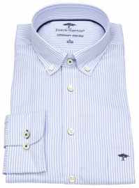 Fynch-Hatton Hemd - Casual Fit - Button Down - feine Streifen - blau / weiß