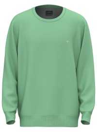 Fynch-Hatton Pullover - Casual Fit - Rundhals-Ausschnitt - grün