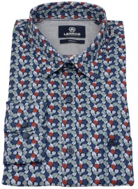 Lerros Hemd - Regular Fit - Under Button Down - Blätter Muster - mehrfarbig