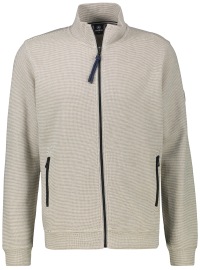 Lerros Sweatjacke - Regular Fit - Reissverschluss - gedecktes weiß