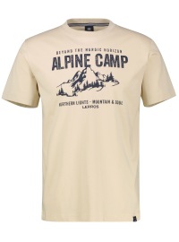 Lerros T-Shirt - Regular Fit - Rundhals - Alpine Camp - gedecktes weiß