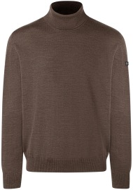 MAERZ Muenchen Pullover - Classic Fit - Rollkragen - Merinowolle - braun