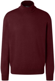 MAERZ Muenchen Pullover - Classic Fit - Rollkragen - Merinowolle - dunkelrot