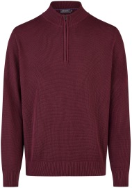 MAERZ Muenchen Pullover - Regular Fit - Troyer - barolo rot