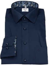 Marvelis Hemd - Modern Fit - Kentkragen - dunkelblau - extra langer 69cm Arm - ohne OVP