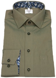 Marvelis Hemd - Modern Fit - Kentkragen - grün - extra langer 69cm Arm - ohne OVP