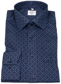Marvelis Hemd - Modern Fit - Print - dunkelblau / hellblau