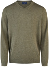 Marvelis Pullover - Merinowolle - V-Ausschnitt - beige