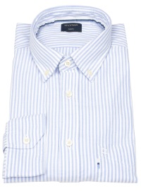 OLYMP Hemd - Casual - Regular Fit - Button Down - Streifen - hellblau / weiß - ohne OVP
