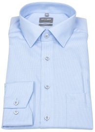 OLYMP Hemd - Comfort Fit - Faux Uni Struktur - hellblau - ohne OVP