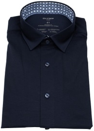 OLYMP Hemd - Modern Fit - 24/7 Flex Jersey - dunkelblau