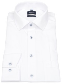 OLYMP Hemd - Modern Fit - Faux Uni Struktur - weiß - ohne OVP