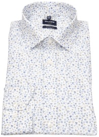 OLYMP Hemd - Modern Fit - floraler Print - blau - ohne OVP