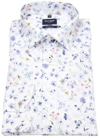 OLYMP Hemd - Modern Fit - floraler Print - mehrfarbig - extra langer 69cm Arm - ohne OVP