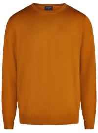 OLYMP Pullover - Regular Fit - Merinowolle - Rundhals - messing