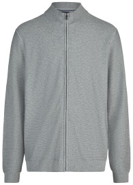 OLYMP Strickjacke - Reissverschluss - Struktur - grau