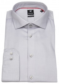 Pure Hemd - Modern Fit - Haifischkragen - grau