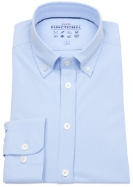 Pure Hemd - Slim Fit - Functional Shirt - Button Down Kragen - hellblau - ohne OVP