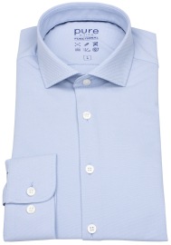 Pure Hemd - Slim Fit - Functional Shirt - Haifischkragen - blau