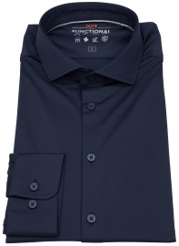 Pure Hemd - Slim Fit - Functional Shirt - Haifischkragen - dunkelblau