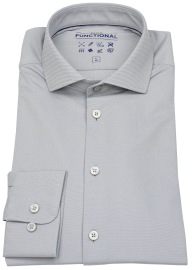 Pure Hemd - Slim Fit - Functional Shirt - Haifischkragen - grau