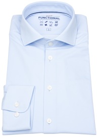 Pure Hemd - Slim Fit - Functional Shirt - Haifischkragen - hellblau