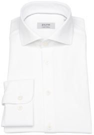 Pure Hemd - Slim Fit - Functional Shirt - Haifischkragen - weiß