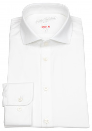 Pure Hemd - Slim Fit - Functional Shirt - Haifischkragen - weiß