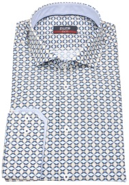 Pure Hemd - Slim Fit - Haifischkragen - blau / hellblau