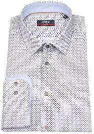 Pure Hemd - Slim Fit - Kentkragen - Punkte - mehrfarbig