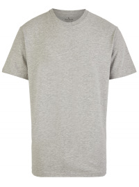Ragman T-Shirt Doppelpack - Rundhals - grau