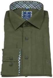 Redmond Hemd - Comfort Fit - Kentkragen - Twill - grün
